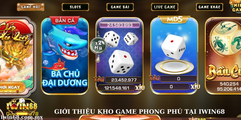 Giới thiệu 1 Giới thiệu kho game hấp dẫn tại Iwin68